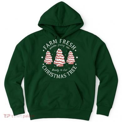 Farm Fresh Christmas Tree Cakes Funny Tree Farm Xmas Pajamas Hoodie