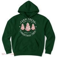 Farm Fresh Christmas Tree Cakes Funny Tree Farm Xmas Pajamas Hoodie thumb 0