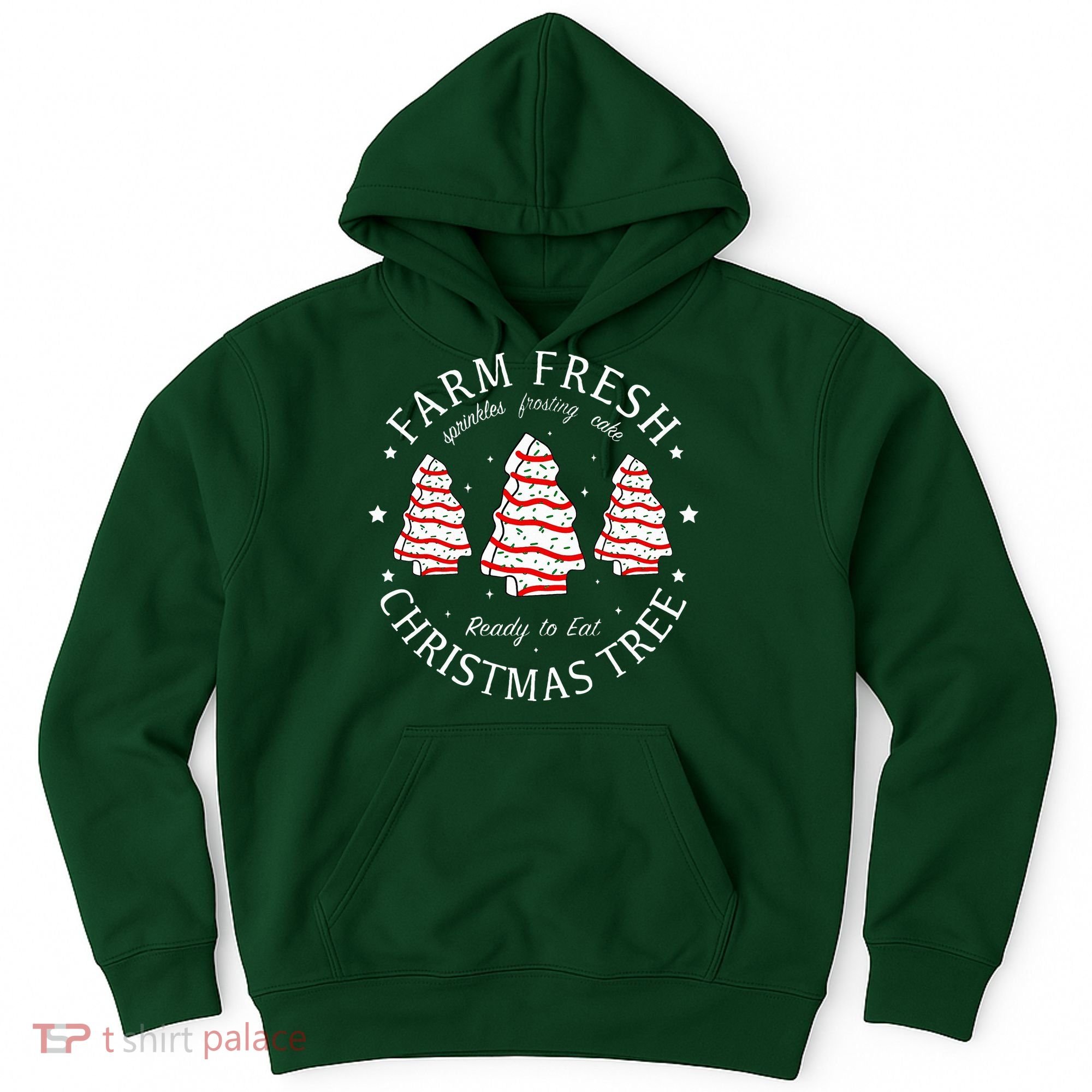 Farm Fresh Christmas Tree Cakes Funny Tree Farm Xmas Pajamas Hoodie