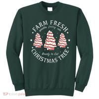 Farm Fresh Christmas Tree Cakes Funny Tree Farm Xmas Pajamas Sweatshirt thumb 0