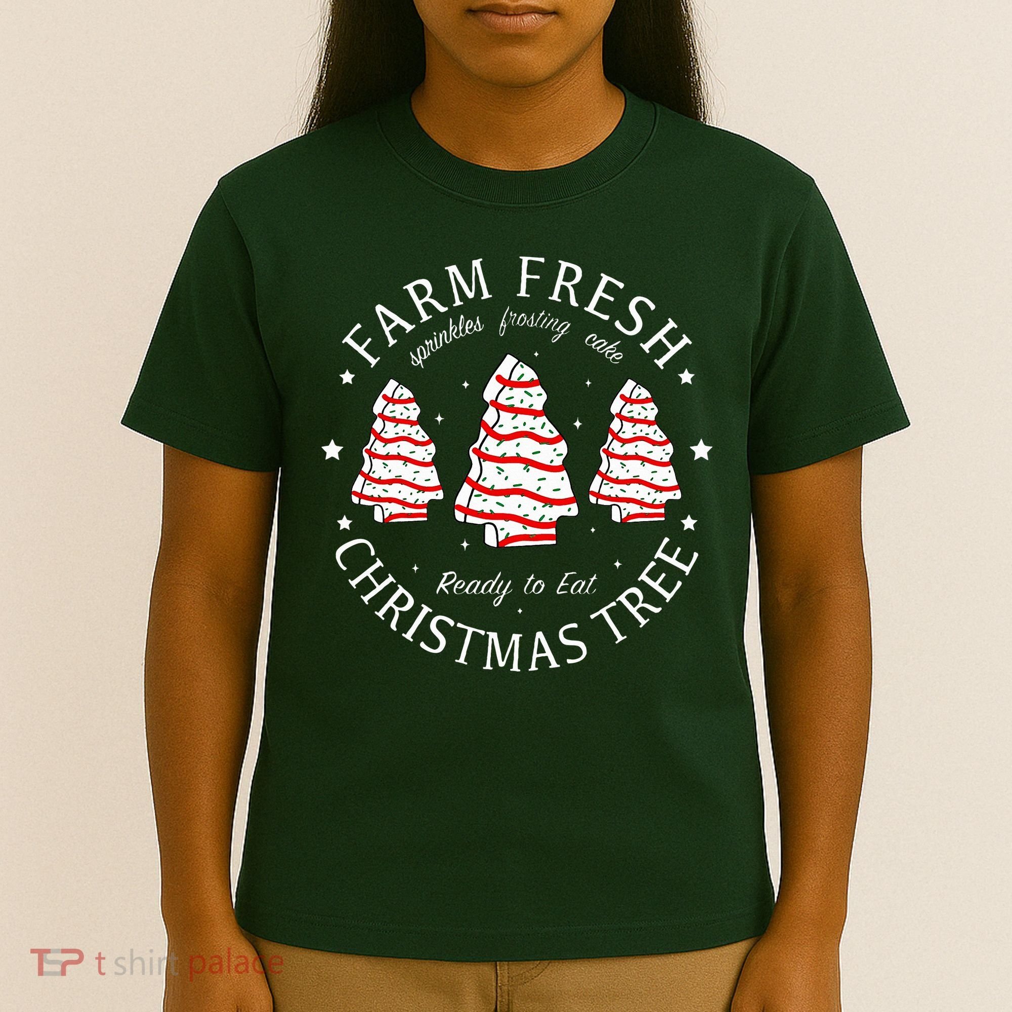 Farm Fresh Christmas Tree Cakes Funny Tree Farm Xmas Pajamas T-Shirt