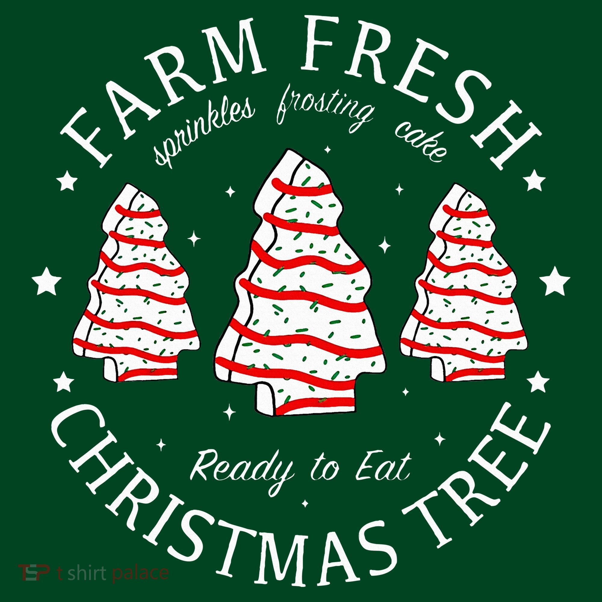 Farm Fresh Christmas Tree Cakes Funny Tree Farm Xmas Pajamas T-Shirt