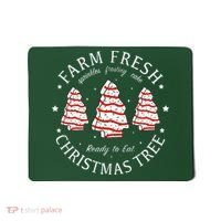Farm Fresh Christmas Tree Cakes Funny Tree Farm Xmas Pajamas Mousepad thumb 0