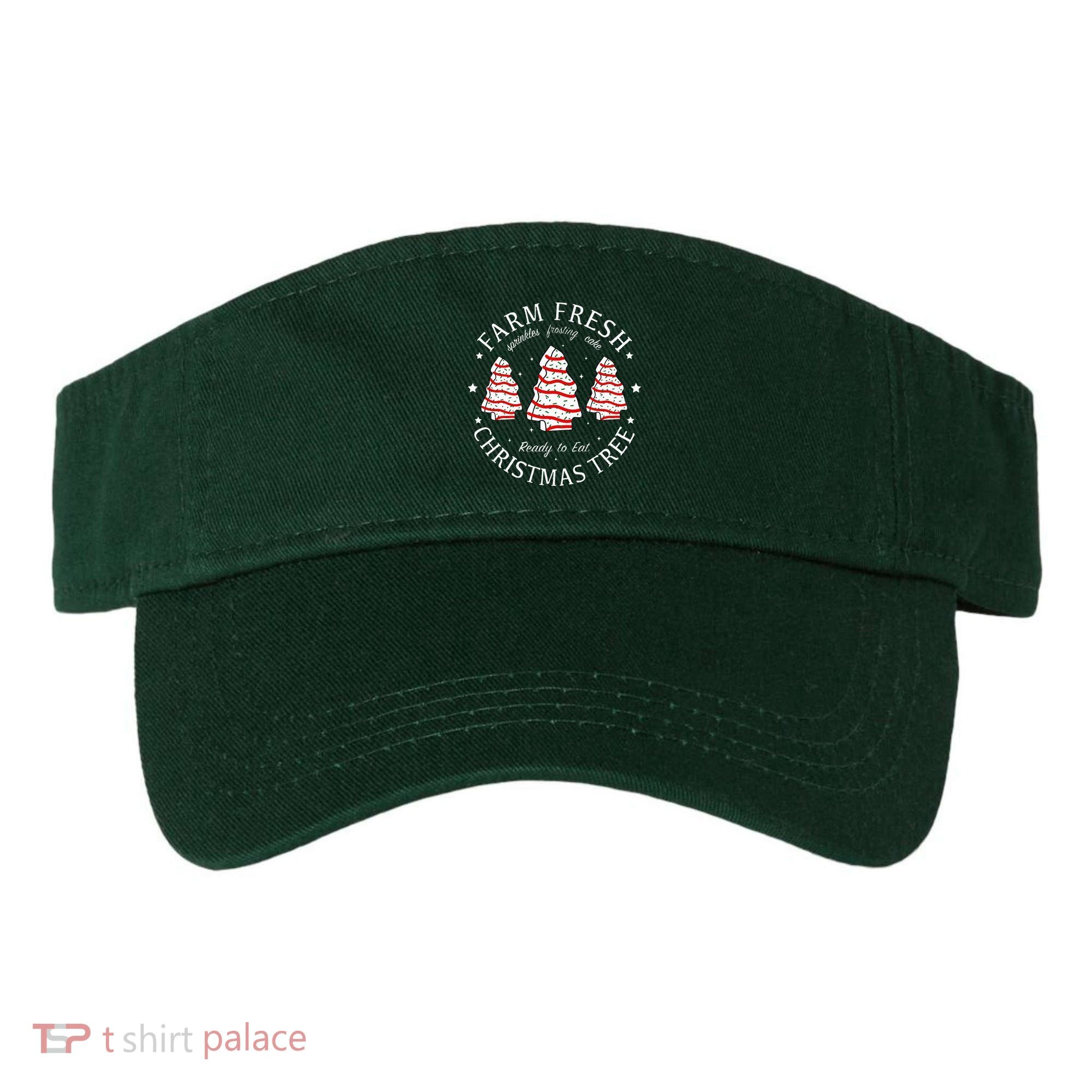 Farm Fresh Christmas Tree Cakes Funny Tree Farm Xmas Pajamas Visor