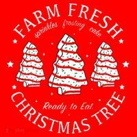 Farm Fresh Christmas Tree Cakes Funny Tree Farm Xmas Pajamas Santa Hat thumb 1