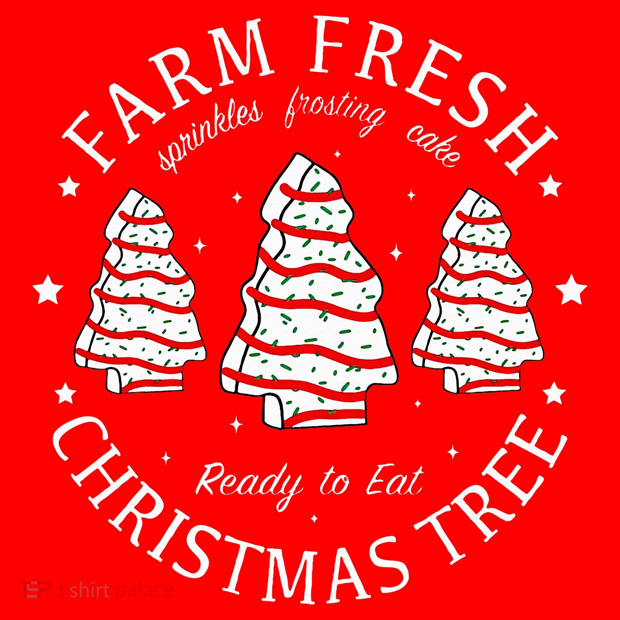 Farm Fresh Christmas Tree Cakes Funny Tree Farm Xmas Pajamas Santa Hat
