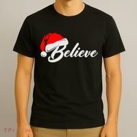 Funny Family Christmas Believe Santa Claus Cute Xmas Holiday T-Shirt thumb 3