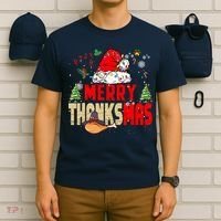 Funny Family Christmas Merry Thanksmas Cute Xmas Holiday T-Shirt thumb 6