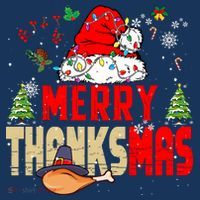 Funny Family Christmas Merry Thanksmas Cute Xmas Holiday Beanie thumb 2