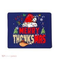 Funny Family Christmas Merry Thanksmas Cute Xmas Holiday Mousepad thumb 0