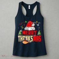 Funny Family Christmas Merry Thanksmas Cute Xmas Holiday Women's Tank Top thumb 3