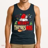 Funny Family Christmas Merry Thanksmas Cute Xmas Holiday Tank Top thumb 3