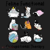 Feline Fun Cat Functional Occupational Therapy OT Therapist  Women's Sweatshirt thumb 2