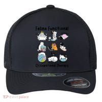 Feline Fun Cat Functional Occupational Therapy OT Therapist  Flexfit Unipanel Trucker Cap thumb 0