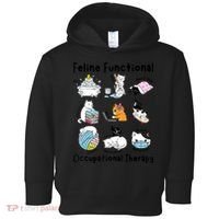 Feline Fun Cat Functional Occupational Therapy OT Therapist  Toddler Hoodie thumb 0