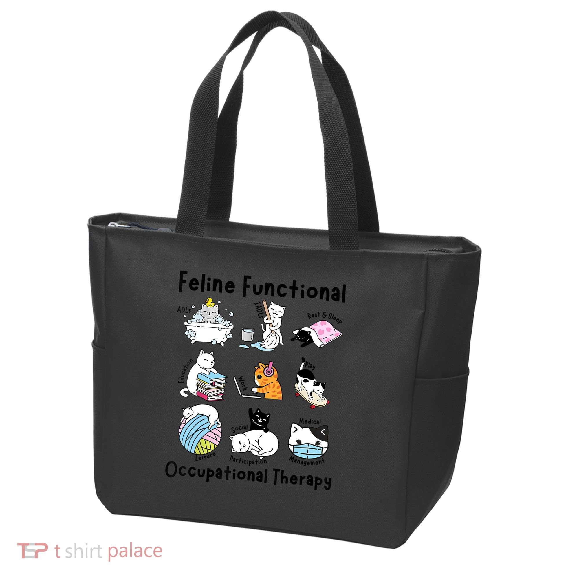 Feline Fun Cat Functional Occupational Therapy OT Therapist  Tote Bag