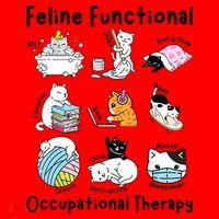 Feline Fun Cat Functional Occupational Therapy OT Therapist  Santa Hat thumb 1