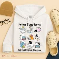 Feline Fun Cat Functional Occupational Therapy OT Therapist  Hoodie thumb 4