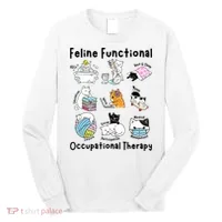 Feline Fun Cat Functional Occupational Therapy OT Therapist  Long Sleeve Shirt thumb 0