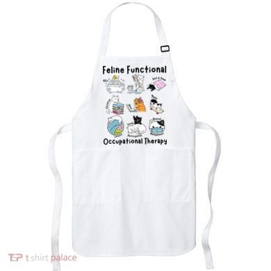 Feline Fun Cat Functional Occupational Therapy OT Therapist  Apron