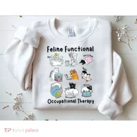 Feline Fun Cat Functional Occupational Therapy OT Therapist  Sweatshirt thumb 2