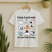 Feline Fun Cat Functional Occupational Therapy OT Therapist  T-Shirt thumb 2