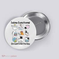Feline Fun Cat Functional Occupational Therapy OT Therapist  Button thumb 0