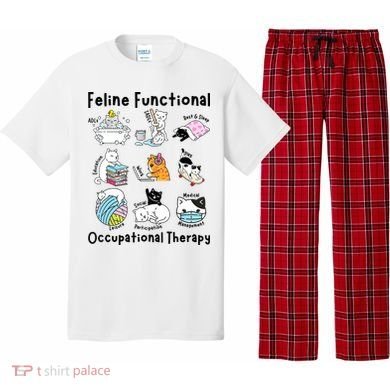 Feline Fun Cat Functional Occupational Therapy OT Therapist  Pajama Set