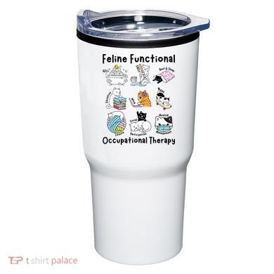 Feline Fun Cat Functional Occupational Therapy OT Therapist  Tumbler