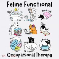 Feline Fun Cat Functional Occupational Therapy OT Therapist  Mousepad thumb 1