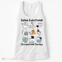 Feline Fun Cat Functional Occupational Therapy OT Therapist  Women's Tank Top thumb 0