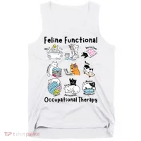 Feline Fun Cat Functional Occupational Therapy OT Therapist  Tank Top thumb 0