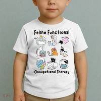Feline Fun Cat Functional Occupational Therapy OT Therapist  Toddler T-Shirt thumb 2