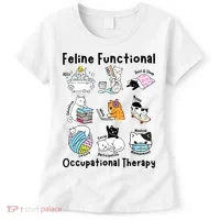 Feline Fun Cat Functional Occupational Therapy OT Therapist  Women's T-Shirt thumb 0