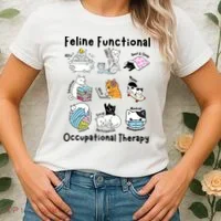 Feline Fun Cat Functional Occupational Therapy OT Therapist  Women's T-Shirt thumb 2