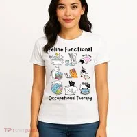 Feline Fun Cat Functional Occupational Therapy OT Therapist  Women's T-Shirt thumb 4
