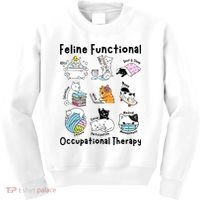 Feline Fun Cat Functional Occupational Therapy OT Therapist  Kids Sweatshirt thumb 0