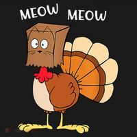 Funny Fake Cat Meow Turkey Thanksgiving Cat Love Fall Y'All Women's Hoodie thumb 2