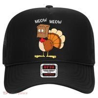 Funny Fake Cat Meow Turkey Thanksgiving Cat Love Fall Y'All Hat thumb 0