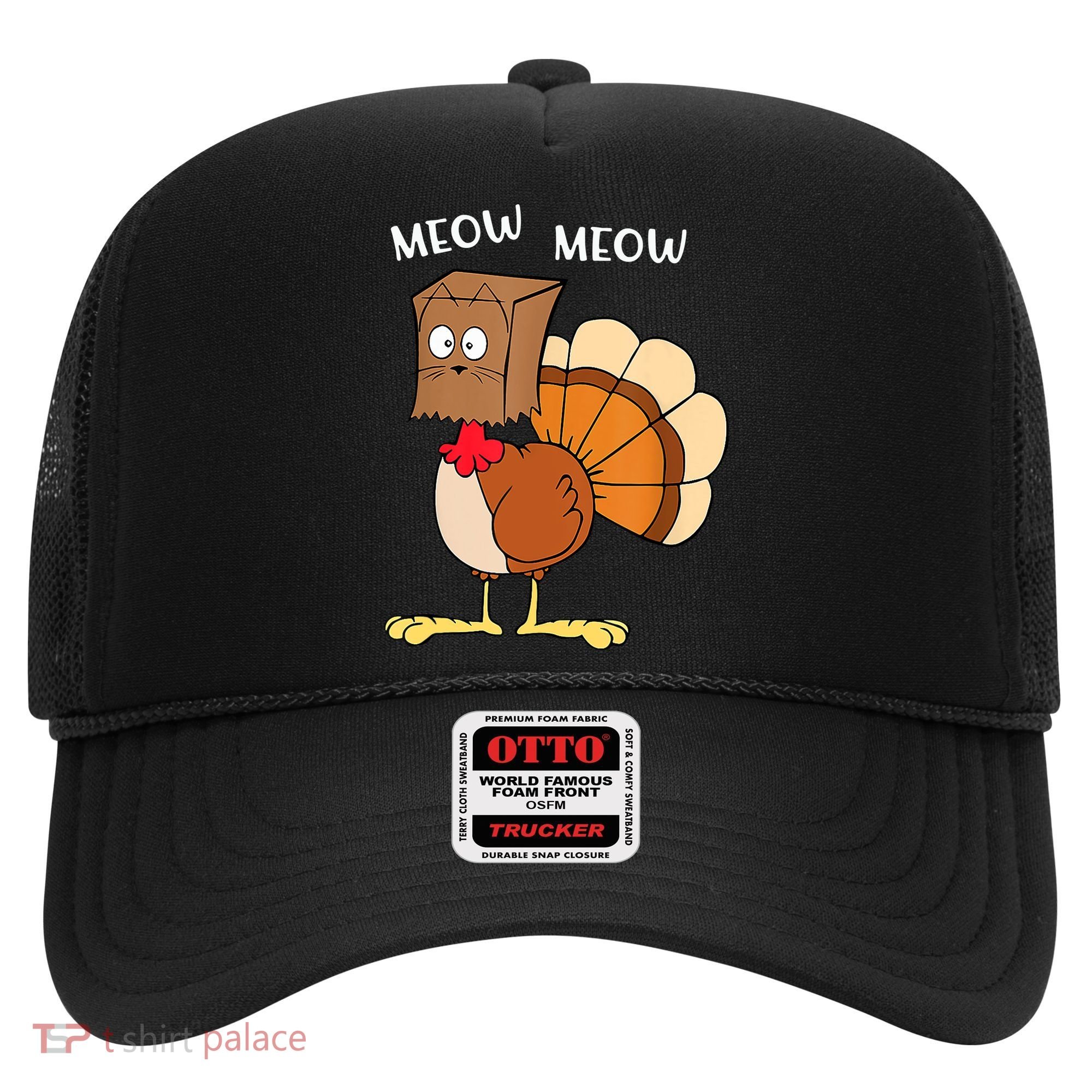Funny Fake Cat Meow Turkey Thanksgiving Cat Love Fall Y'All Hat