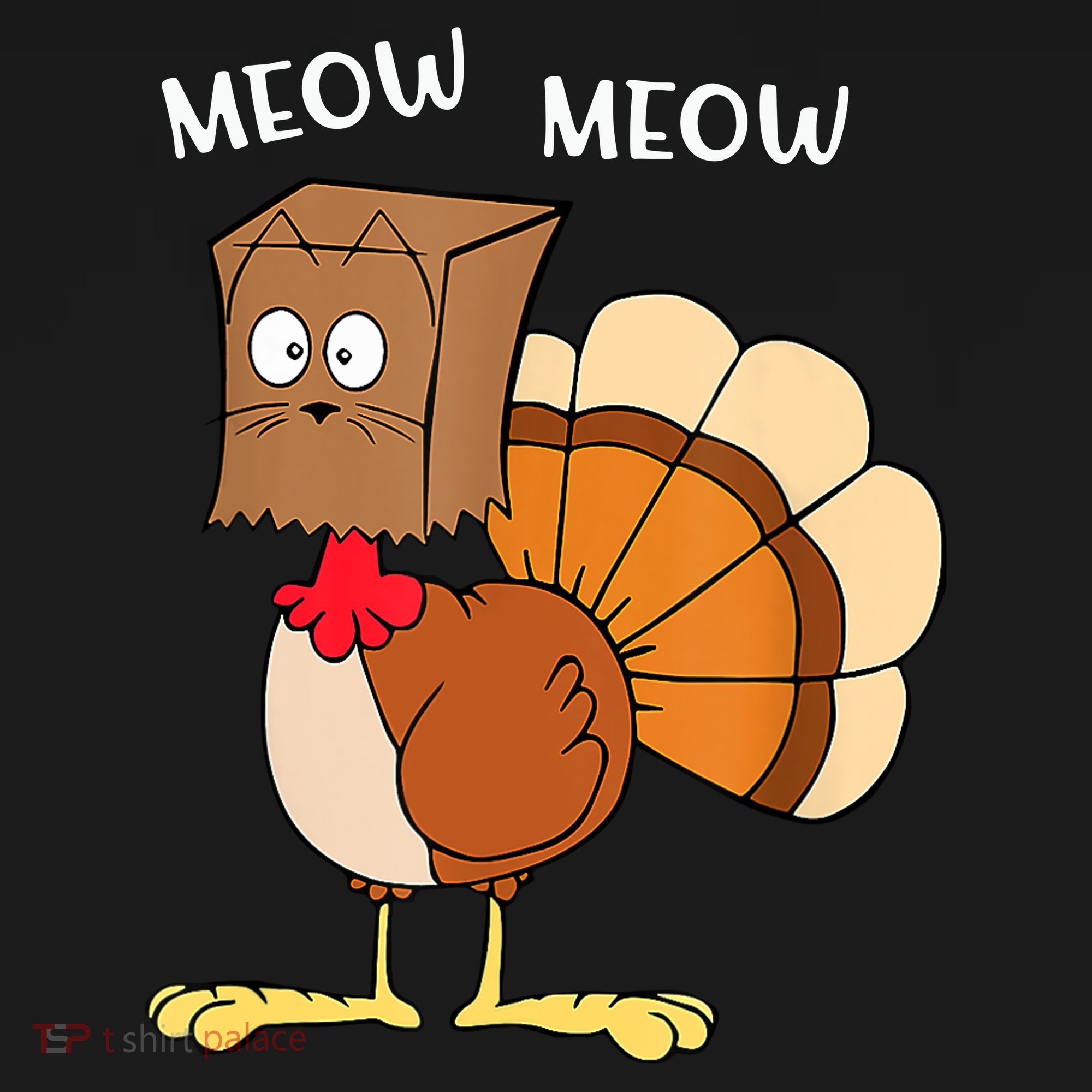 Funny Fake Cat Meow Turkey Thanksgiving Cat Love Fall Y'All Visor