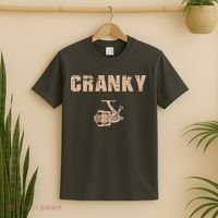 Funny Fishing Cranky Fishing Reel T-Shirt thumb 2