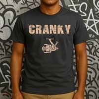 Funny Fishing Cranky Fishing Reel T-Shirt thumb 3