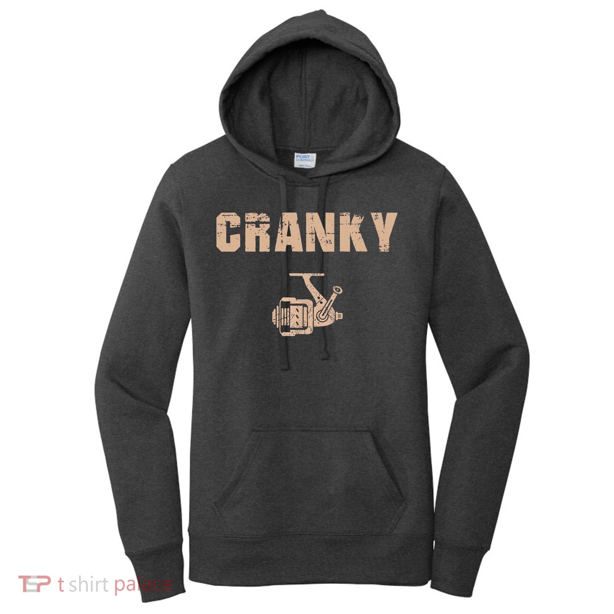 Funny Fishing Cranky Fishing Reel Women's Hoodie