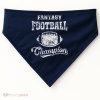 Fantasy Football Champion Funny League Draft Party Champ USA-Made Doggie Bandana thumb 0