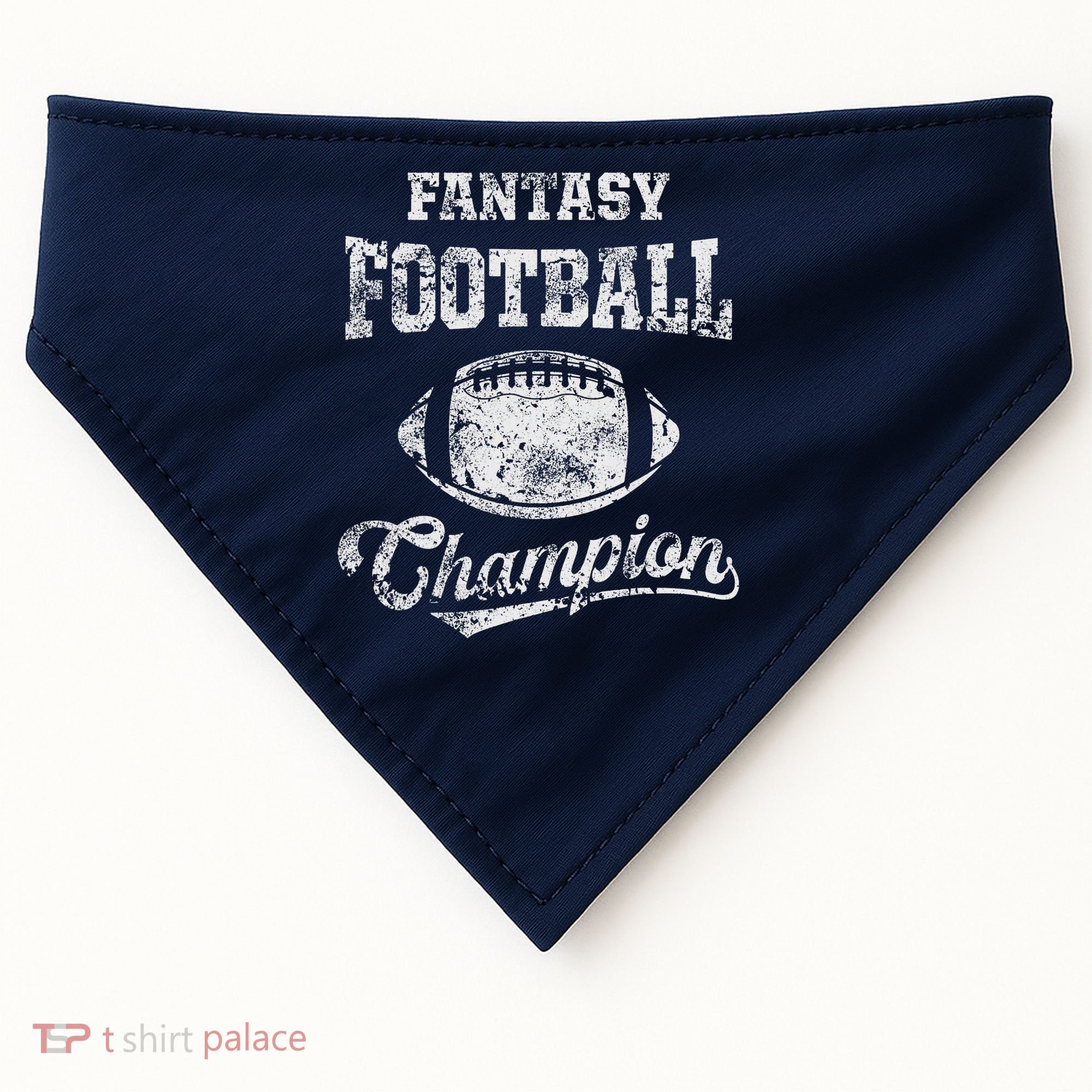 Fantasy Football Champion Funny League Draft Party Champ USA-Made Doggie Bandana