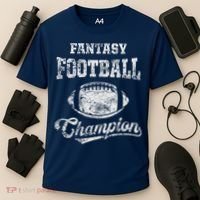 Fantasy Football Champion Funny League Draft Party Champ Cooling Performance Crew T-Shirt thumb 3