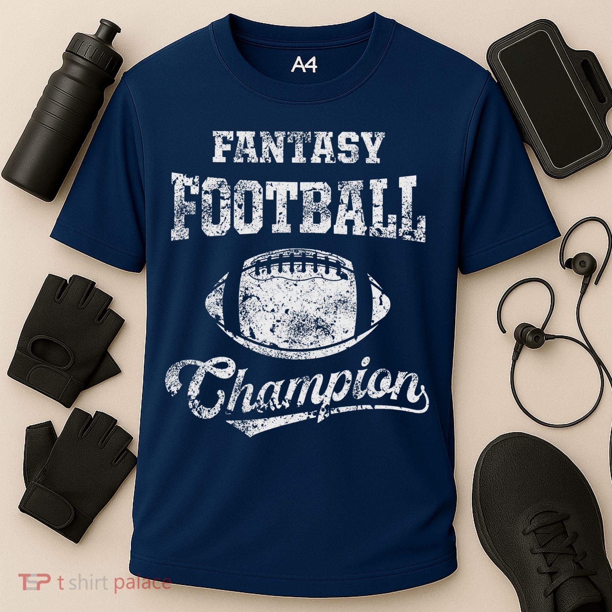 Fantasy Football Champion Funny League Draft Party Champ Cooling Performance Crew T-Shirt