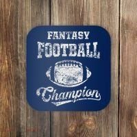 Fantasy Football Champion Funny League Draft Party Champ Coaster thumb 0