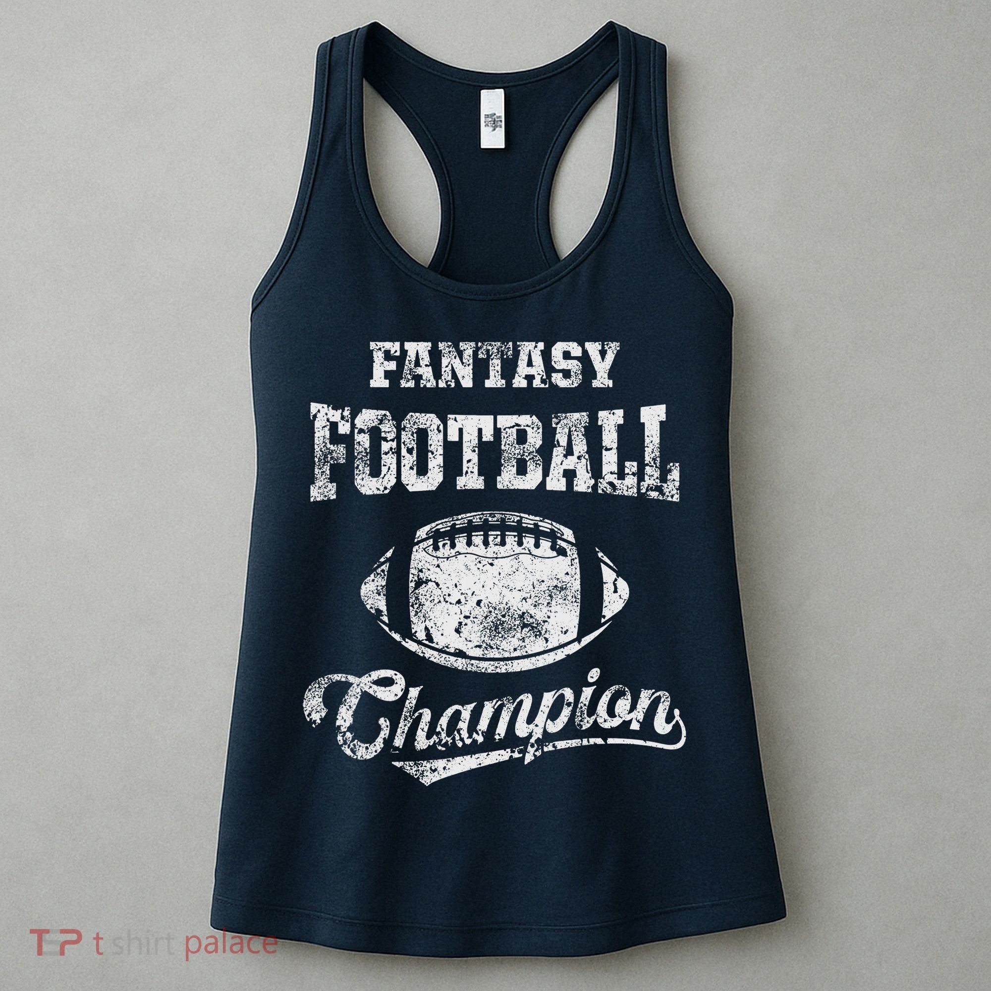 Fantasy Football Champion Funny League Draft Party Champ Women's Tank Top